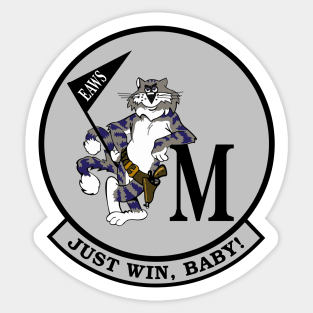 F-14 Tomcat - Just Win, Baby - Silver - Clean Style Sticker